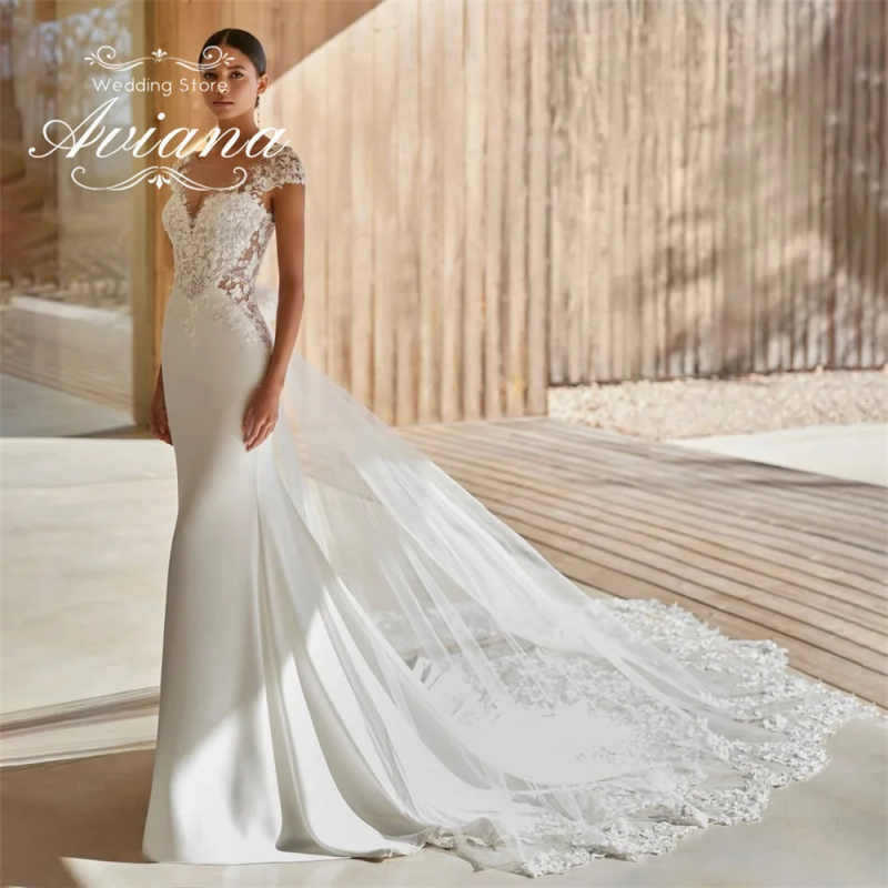 Mermaid Wedding Dress with Straps, Slim Fit French Satin Lace, Suitable for Outdoor Photoshoots, Elegant and Luxurious Gown Mermaid Wedding Dress with Straps, Slim Fit French Satin Lace, Suitable for Outdoor Photoshoots, Elegant and Luxurious Gown