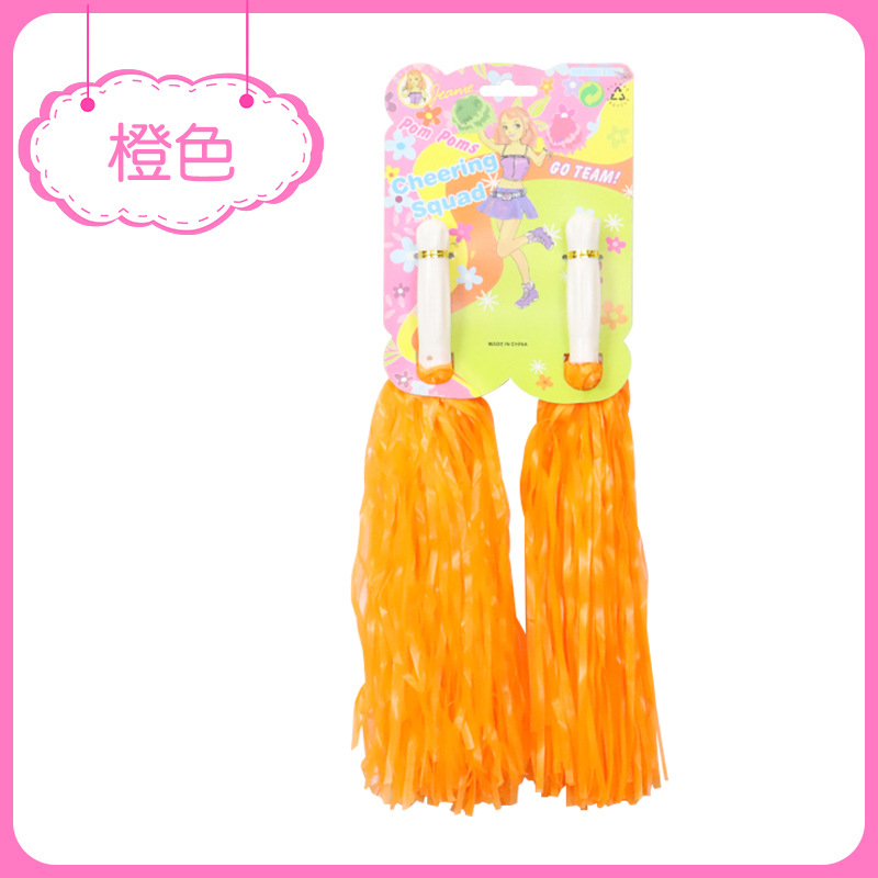 Pompones de Cheerleading de Plástico con Mango Artesanal para Baile