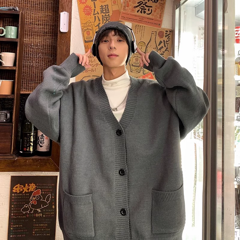 Кардиган (Tide) oversize в корейском стиле, вязаный, цветной, демисезон, осень