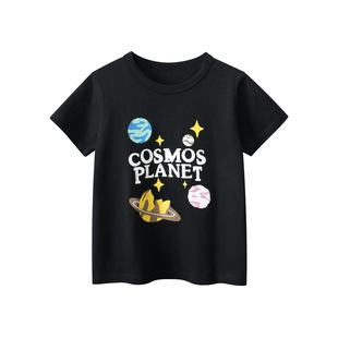 27kids tide brand children's clothing boys short sleeve T-shirt summer children's baby clothes half sleeve starry sky a generation of hair