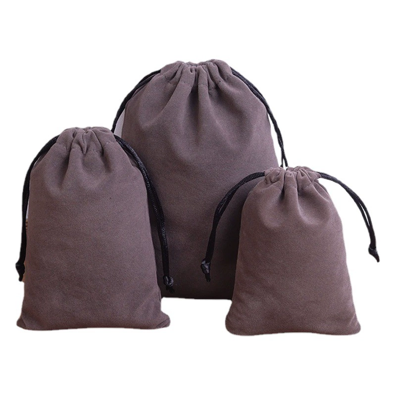 Ювелирные изделия фланелевая сумка оптом Пакет карманная сумка для ювелирных изделий Фланелевая сумка для хранения Шнурок Рождественская бархатная сумка Сумка на шнурке в наличии