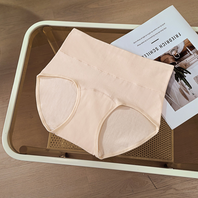 Ropa interior de cintura alta para niñas, algodón puro, entrepierna más larga, abdomen de gran tamaño, cadera, nuevo algodón puro transpirable y agradable para la piel