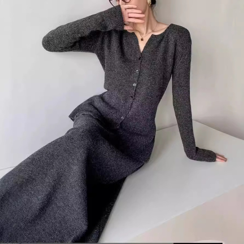 法式优雅风针织开衫套装女2025秋冬新款设计感半身裙两件套毛衣女|undefined