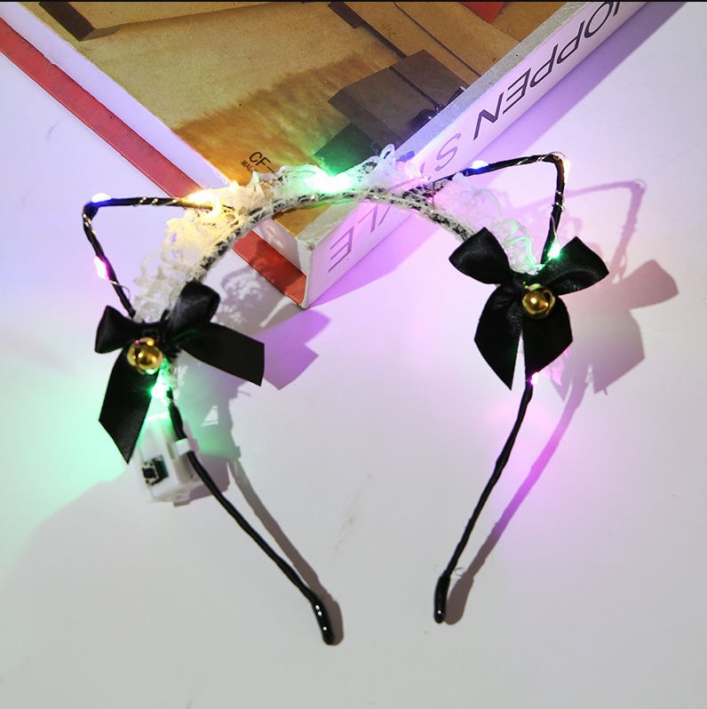 蕾丝铃铛猫耳朵