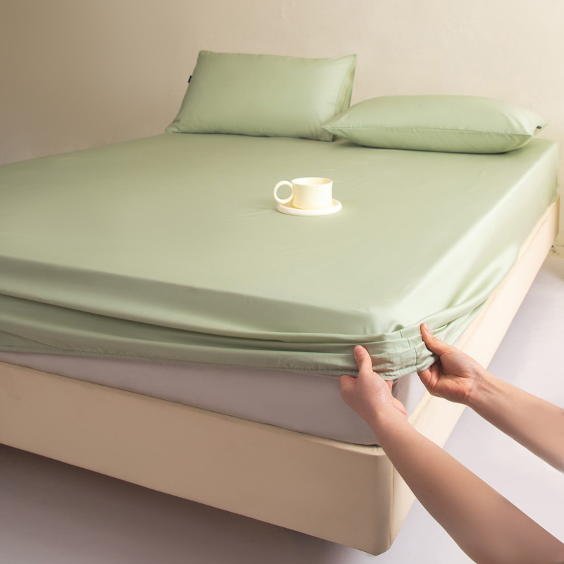 Una categoría 100 Lycell Lisi Sombrilla de cama Cubierta de colchón de una pieza Cubierta de cama de seda de hielo Juego de tres piezas 2025 Nuevo