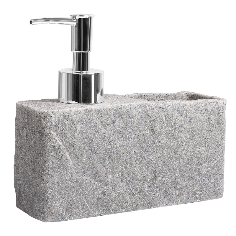 Limpiador de cocina con patrón de mármol para el hogar, desinfectante de manos, sub-embotellado, limpiador de escritorio, caja de almacenamiento de esponja líquida