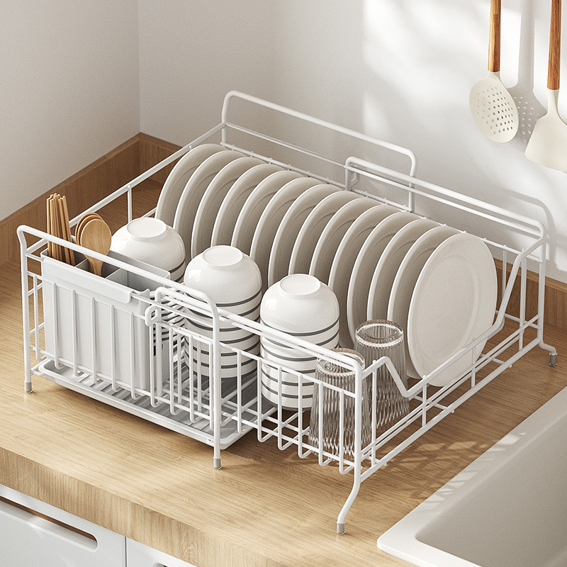 Cross-border exclusive kitchen storage and drainage rack for home, with bowl and chopstick storage box, kitchen bowl and dish sink storage rack