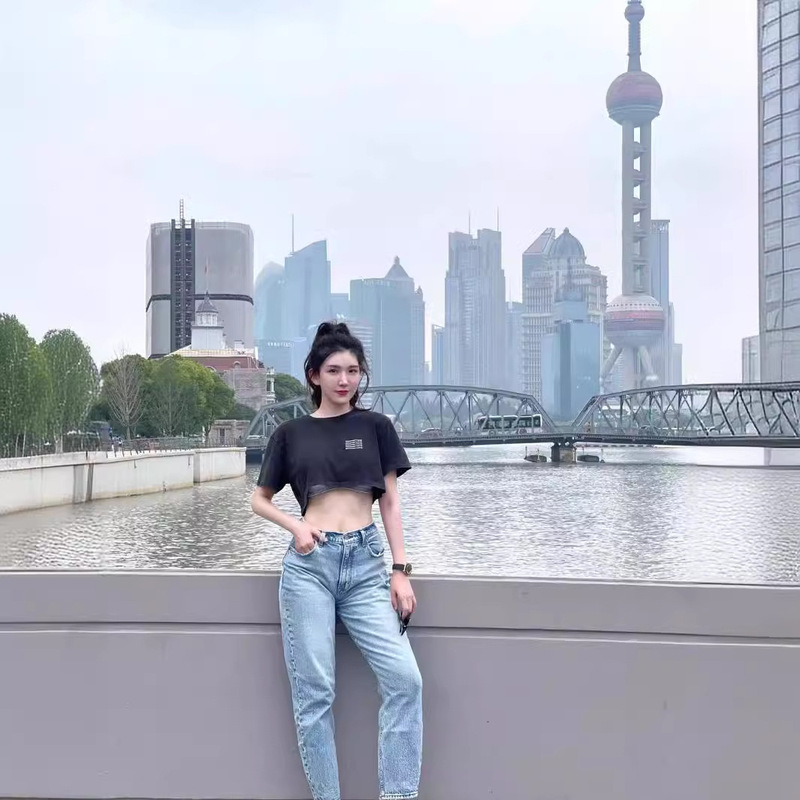 In-Stock Summer Style Acid-Washed Short T-Shirt, Fashionable Casual Sexy Crop Top with Straps