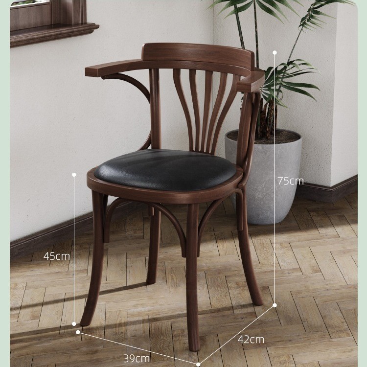 Mesa y silla de cafetería americana retro francesa panadería de comida ligera dulces tienda de azúcar y agua bistrona mesa de madera maciza