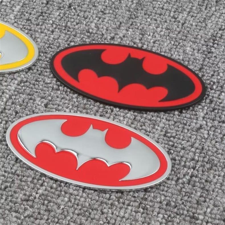 Car personalized emblem Batman 3D metal modified car sticker body decoration sticker tail emblem side emblem scratch cover sticker