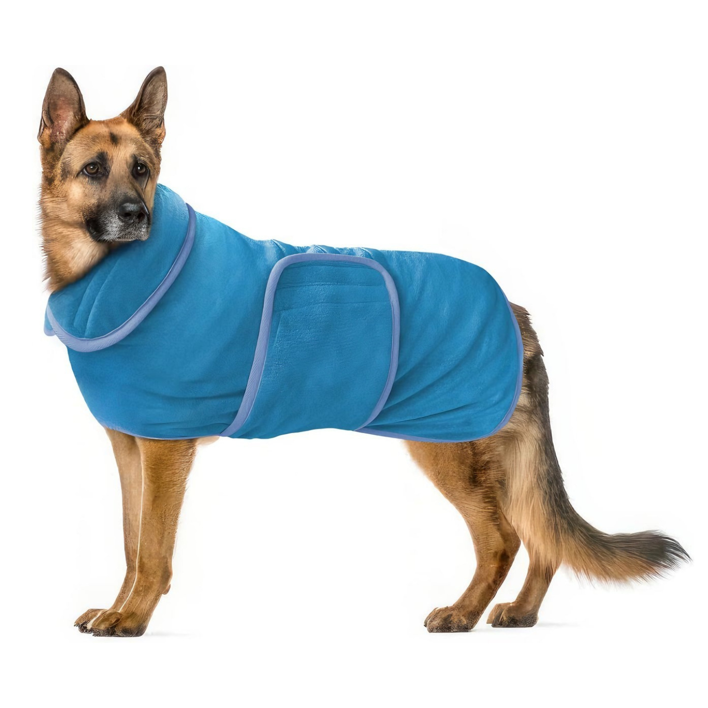 Quick-Drying Absorbent Bathrobe for Pets, Bathrobe for Large, Medium and Small Dogs, Microfiber Velcro Drying Bath Towel