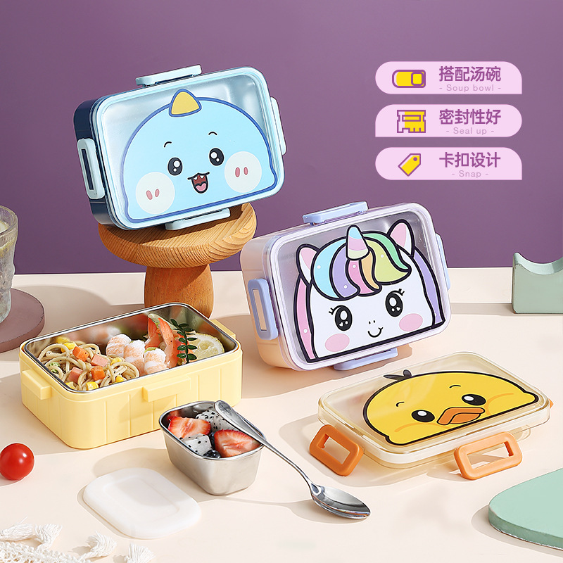 Cartoon lunch box stainless steel