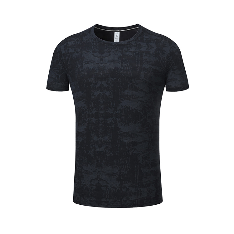 Cross-Border Deportes de los hombres de seda de hielo de secado rápido ropa al aire libre corriendo suelto más tamaño estiramiento de manga corta top en stock al por mayor UA