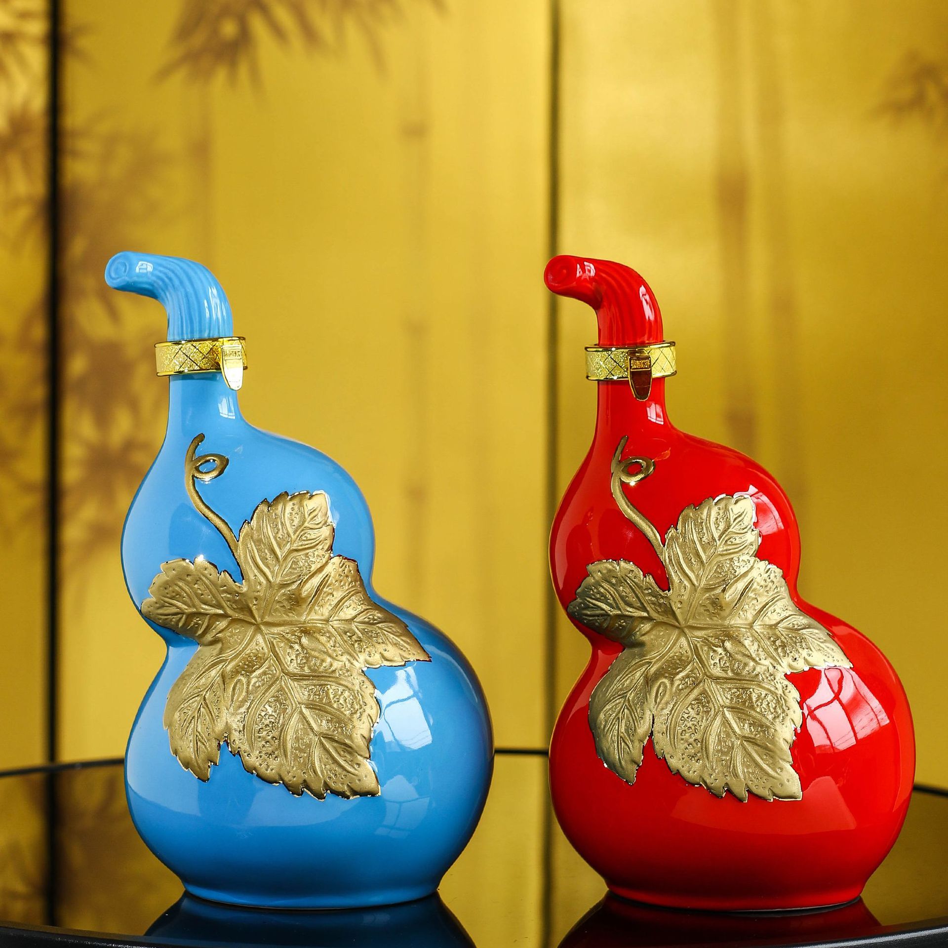 빨간색과 파란색 조롱박 [나무 상자 세트]