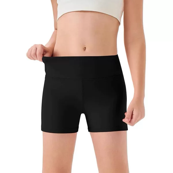 Cross-Border New Product Girls Sports Shorts Children's High-Waisted Yoga Dance Cycling Shorts Comfortable Gymnastics Volleyball Shorts