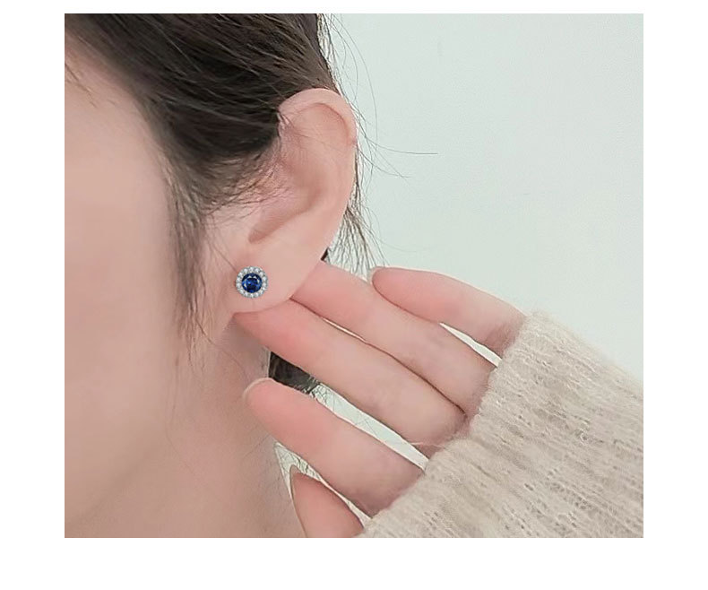 7g Weight 925 Sterling Silver Ear Needle Material Birthstone, Zircon Inlay Material Ear Studs Classification 1 Pair Quantity Office, Date Occasion 925 Sterling Silver Material Geometric Pattern Women's Gender Plating, Inlay Design Elegant, Streetwear Style 1 Pair 925 Sterling Silver Birthstone Zircon 925 Sterling Silver Earrings Geometric Ear Studs 3