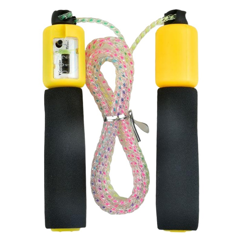 [Envío gratis] 6132 cuerda de giro de color contando cuerda de saltar entrenamiento de examen de estudiante cuerda de saltar contando esponja manejar cuerda de saltar