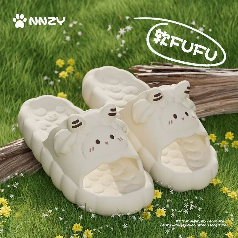 Cute Summer Home Slippers for Girls, Cartoon Little Cotton Sheep Design, Eva Non-Slip, Odor-Resistant, Comfortable Indoor Slippers with a Soft Stepping Feel Cute Summer Home Slippers for Girls, Cartoon Little Cotton Sheep Design, Eva Non-Slip, Odor-Resistant, Comfortable Indoor Slippers with a Soft Stepping Feel