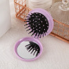 Folding handheld cartoon mirror, cute massager, small air bag