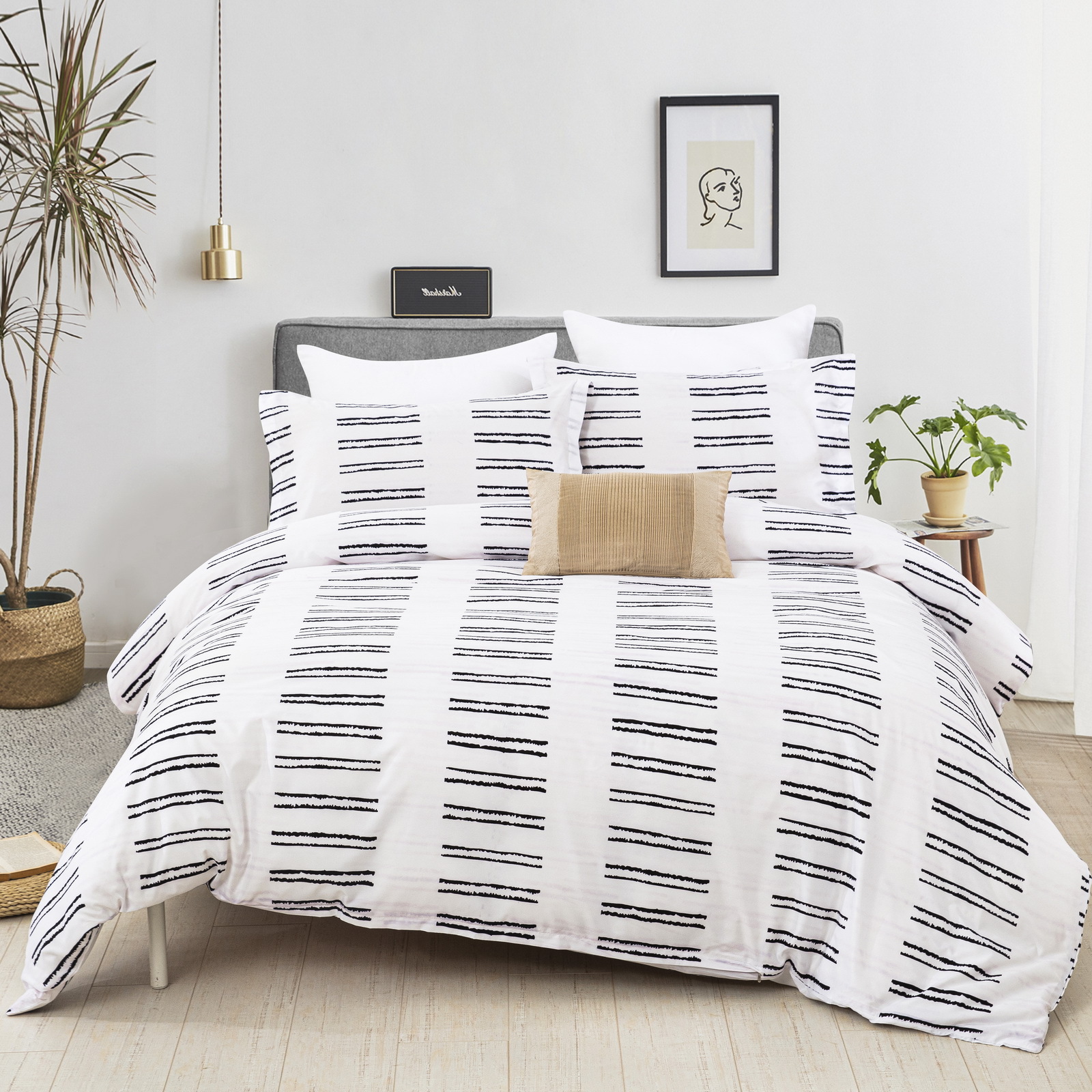 World Trade Home Textile Cross-border Huahai Series Three-piece