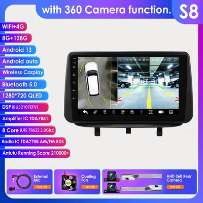Meriva Android Smart Large-Screen | DVD Navigation - with-360-camera-8128g-wifi4g-lte-version-7862-carplay-eight-core-9inch-for-opel-mokka-1-2012-2016