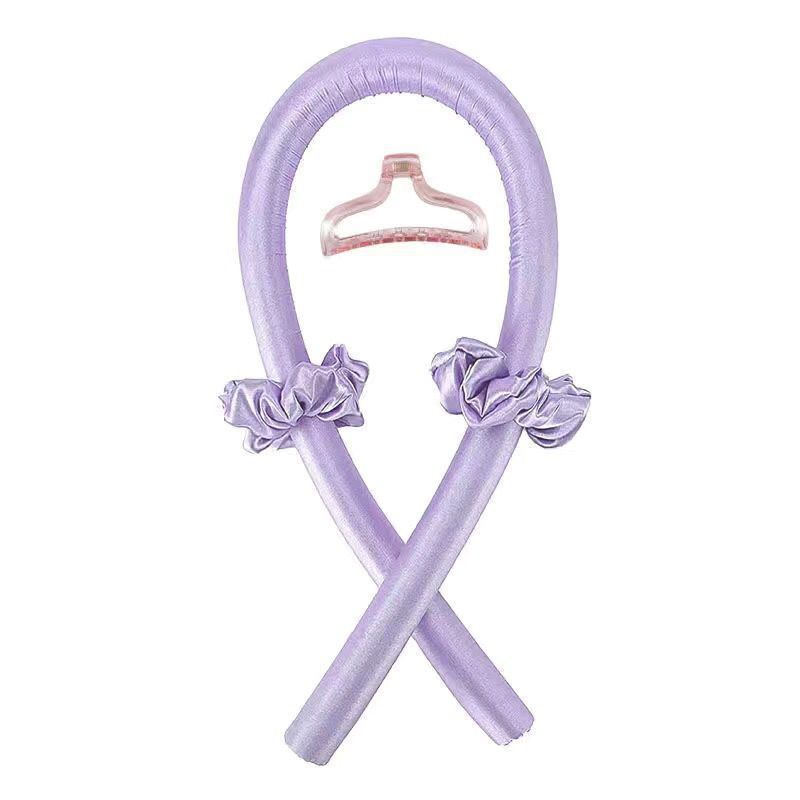 Traje de palo de pelo rizado morado