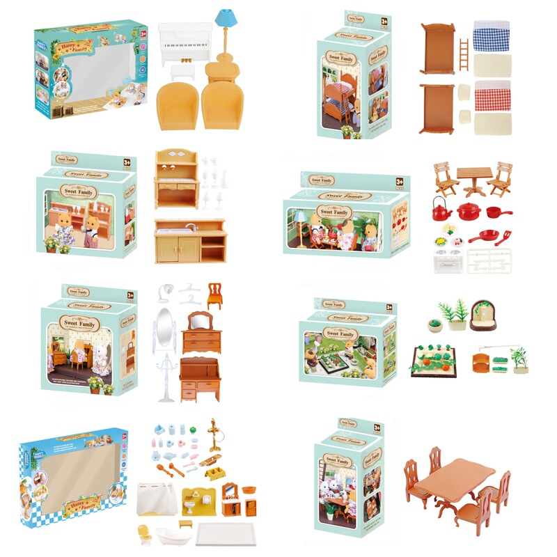 Miniature Furniture Mini Home Appliances Bedroom Living Room Play House Toy Doll House Scene Model Ornaments Factory Outlet