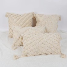 2022波西米亚民族风ins风抱枕北欧风簇绒抱枕套简约几何卧室沙发