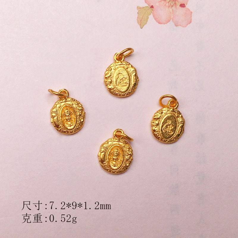 DIY Accessories s925 Silver Gold Plated Small Drop Necklace Pendant Bracelet Pendant Bracelet Beads Beads Jewelry Material