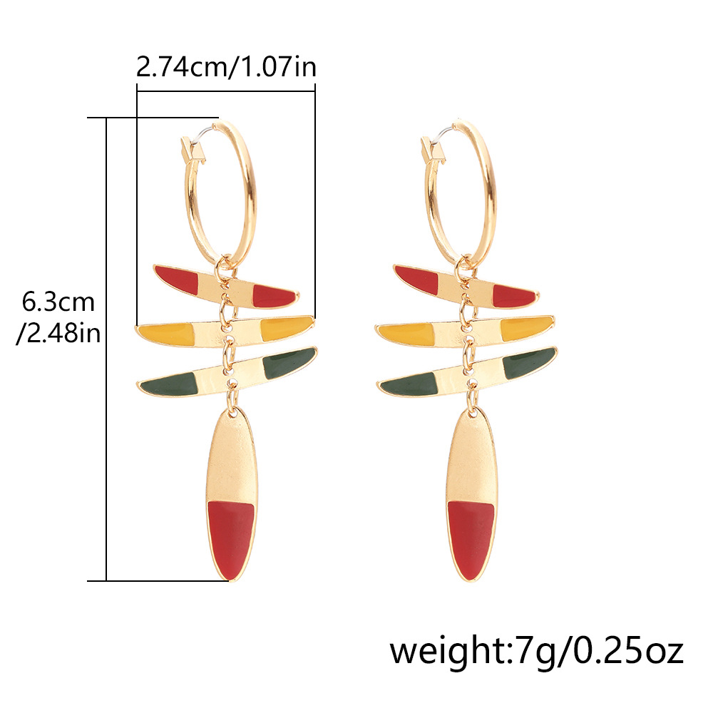 Wholesale Jewelry Geometry Sharp Corners Color Earrings Nihaojewelry display picture 1