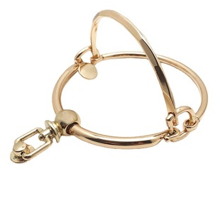 Luggage hardware wooden box handle zinc alloy decorative double ring handle buckle saddle bag decorative round handle