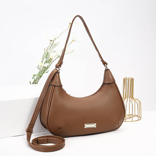 Women's Bags 2025 New Pu Niche Single Shoulder Underarm Bag Cross-Border Trend Popular Crossbody Dumpling Bag Light Luxury