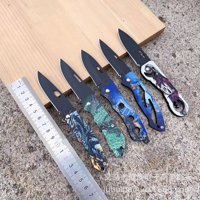 新款宏晟不锈钢折叠小刀 户外随身携带水果刀 野营求生开刃钢刀