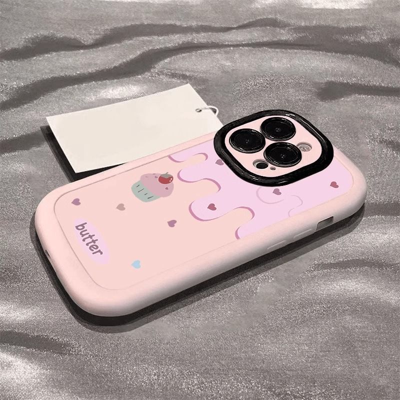 Powder Cream Candy Puff Shell 16 Mobile Phone Shell iPhone15promax Apple 13 All-inclusive 14 Silicone 12 Female 11