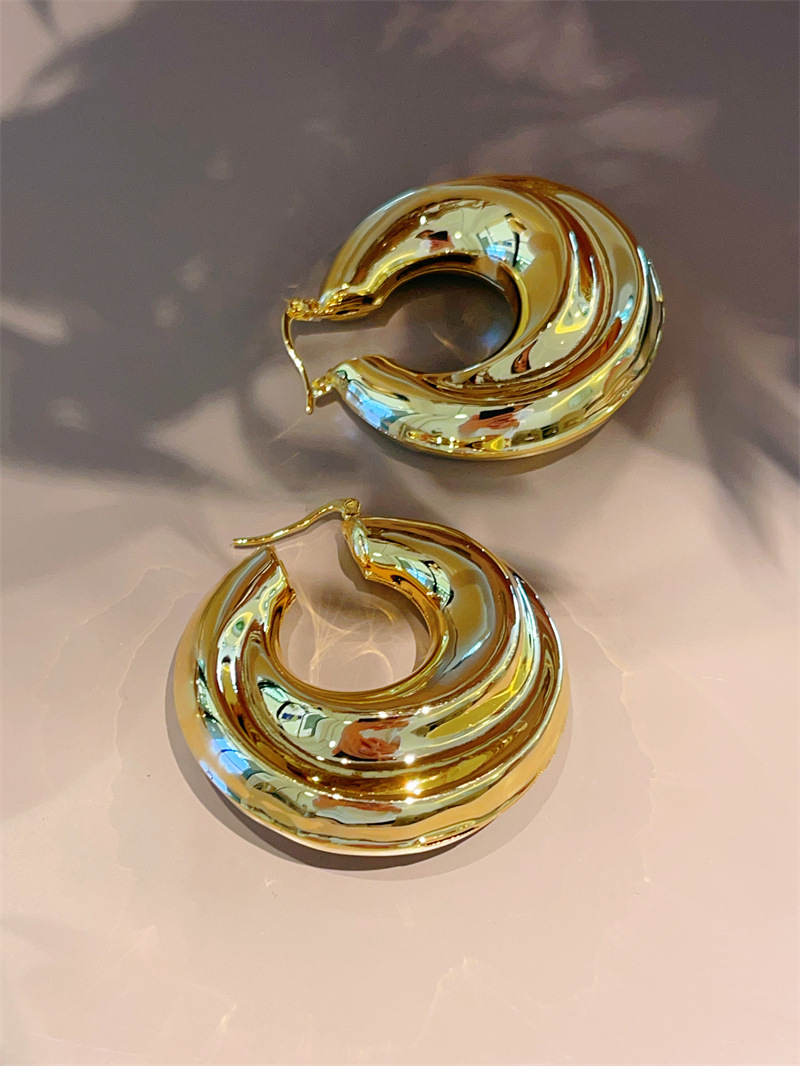 Earrings Classification 1 Pair Retro Roman Style Geometric Copper Earrings