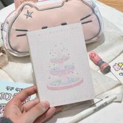 A6星本シンプルなノート携帯小清新内ページ日記ノートは、色絵手帳素材の方眼を厚くしている