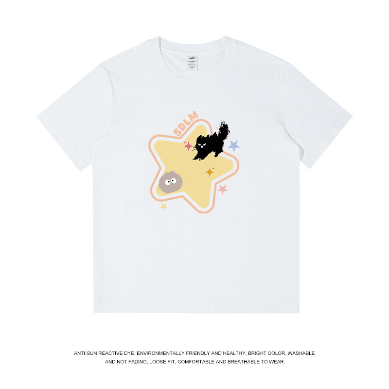 メンズ夏用綿100％半袖Tシャツ、男女兼用、トレンドブランド、カジュアル、万能、通勤、ラウンドネックトップス、インナー、ins|undefined