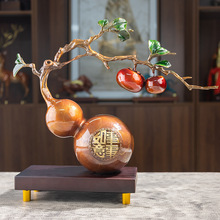 銅葫蘆擺件事事如意新中式家居客廳電視櫃酒櫃裝飾品辦公室禮品