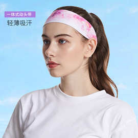 厂家直销健身吸汗头带 男女跑步瑜伽高弹止汗带 批发印花束发带