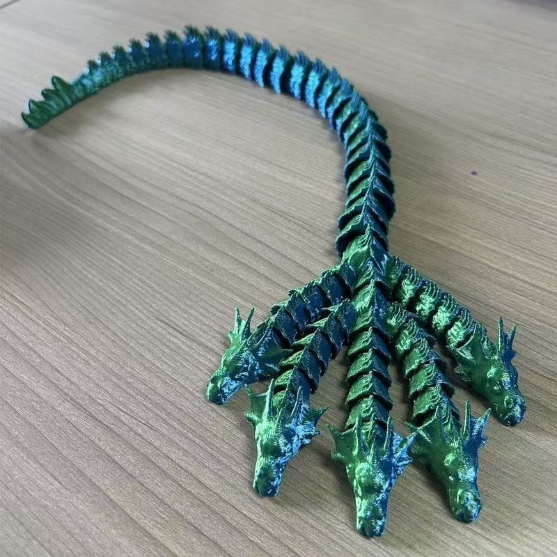 [고품질] 희귀한 마법의 실크 청록색 그라데이션 오두룡(뱀)