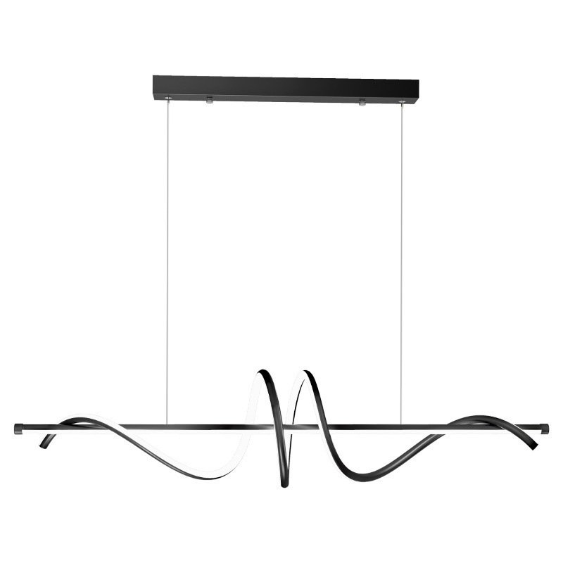 Diseñador de lámpara de restaurante 2024 nuevo estilo minimalista moderno bar una palabra larga mesa de comedor Zhongshan lámparas