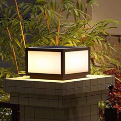 ソーラーコラムヘッドランプ屋外ガーデンランプモダンシンプル防水ヴィラフェンスガーデンポストウォールヘッドドアポストランプ