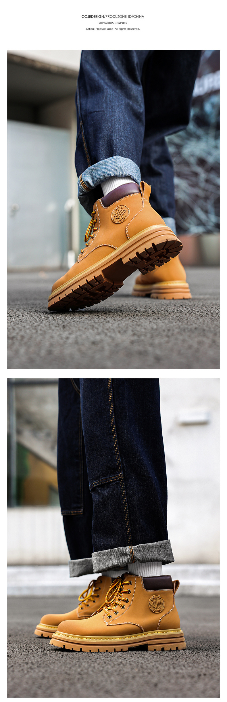 Nuovi stivali da uomo in pelle classici stivali grandi gialli stivali da lavoro da uomo retrò_voghion.com