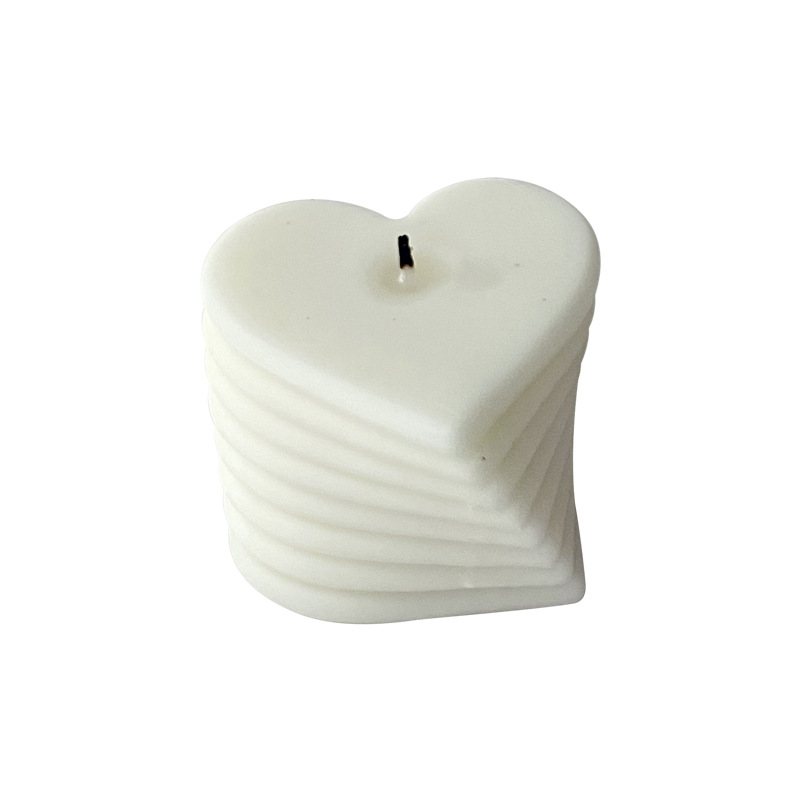 Superposición giratoria amor vela molde INS amor coreano aromaterapia vela hecha a mano jabón yeso epoxi molde