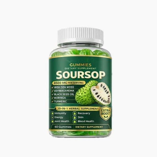 刺果番荔枝软糖60粒Soursop Gummies刺果番荔枝软糖TK 亚马逊热销