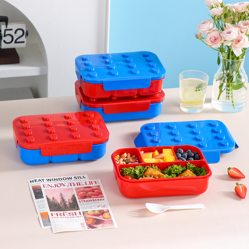 Cross-Border DIY Building Block Lunch Box Lunch Box Picnic Box Kidsren's Salad Box Lunch Box Fruit Box Microwave Heating Cross-Border DIY Building Block Lunch Box Lunch Box Picnic Box Kidsren's Salad Box Lunch Box Fruit Box Microwave Heating