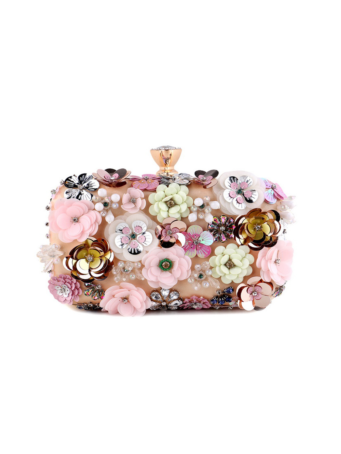Borsa da sera da donna con paillettes fatte a mano e fiori, nuova moda per la cena, 2023_voghion.com