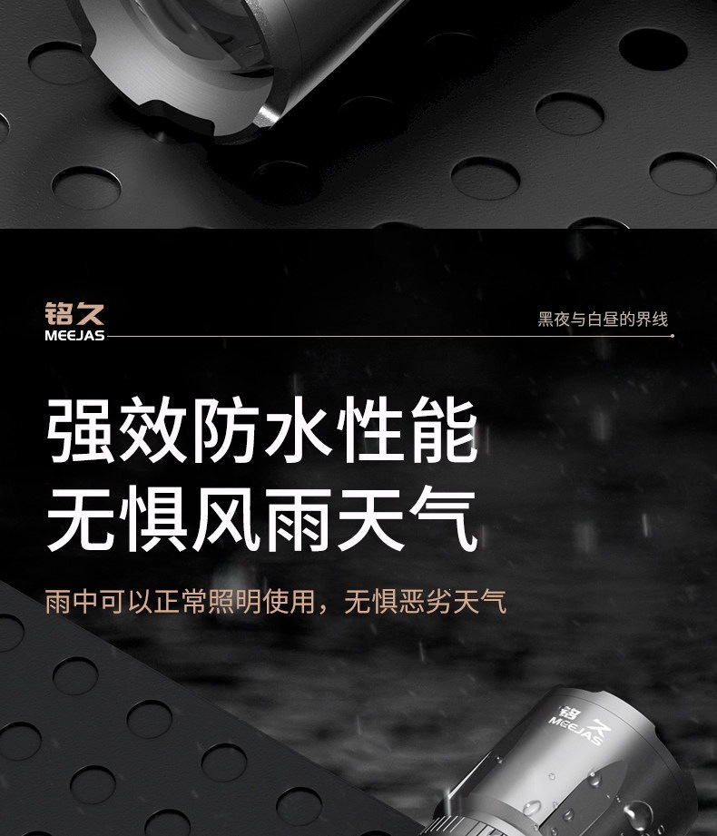 Mingjiu Tactical Laser Ultra-Bright Flashlight Rechargeable for Home and Outdoor Use, Long-Range, Compact, Portable, and with Ultra-Long Battery Life