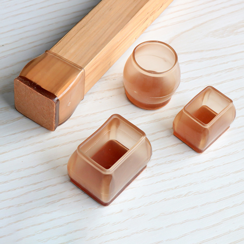 Silent Table and Chair Foot Covers Universal Thickeneded Wear-Resistant Table Leg Protective Cover Table Leg Stool Foot Non-Slip Silicone Chair Foot Pad Cover