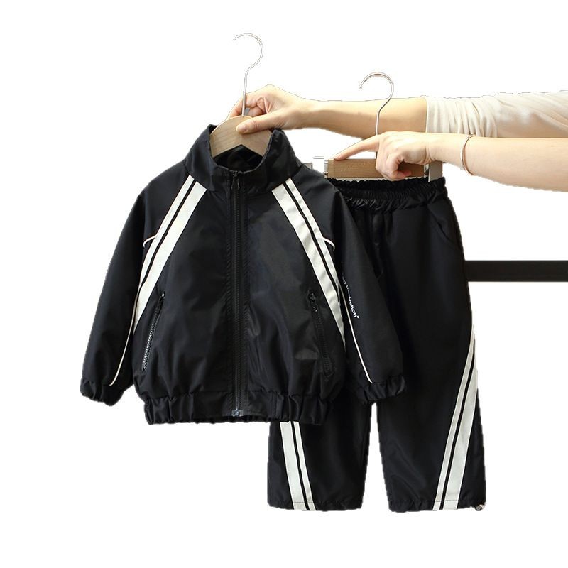 7669 Traje de primavera para niños 2025 Nuevo estilo Estilo occidental Ropa de primavera y otoño para niños Traje deportivo de dos piezas Traje de dos piezas para bebés